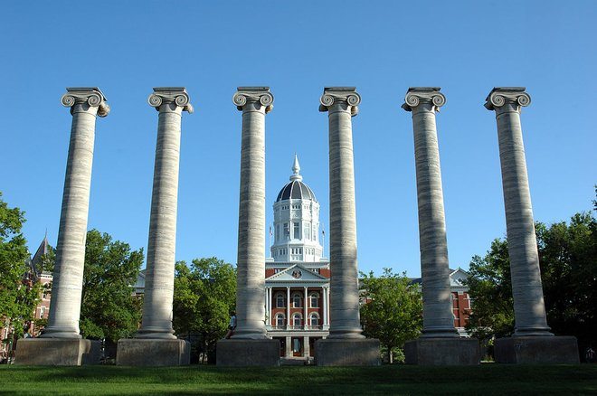 University of Missouri Columbia Quad Columns