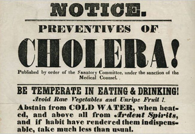 Cholera warning