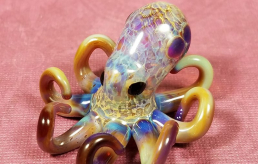 Glass octopus pendant