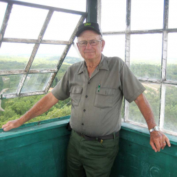 Man in Knob Lick fire tower