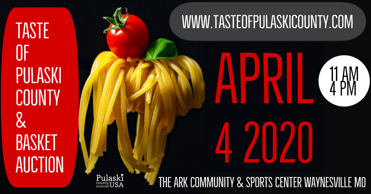 Flyer for Taste of Pulaski County on April 4, 2020