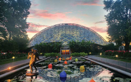 The Climatron in the sunset at Missouri Botanical Gardens