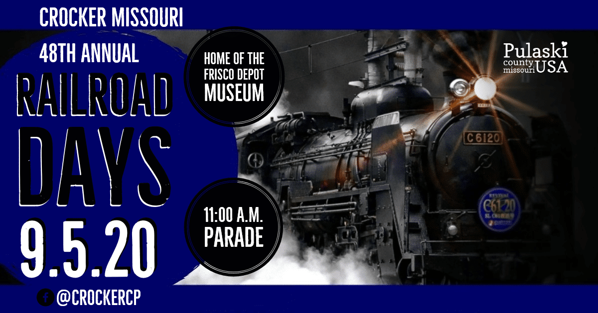 Railroad Days event flyer in Pulaski County, Crocker Missouri