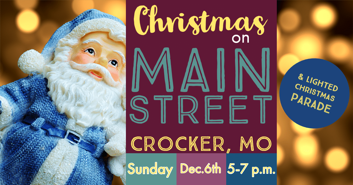 Christmas on Main Street flyer for Crocker, MO