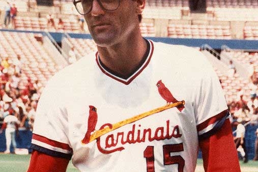 Old photo of Cardinals Baseball Player Darrell Porter in 1988