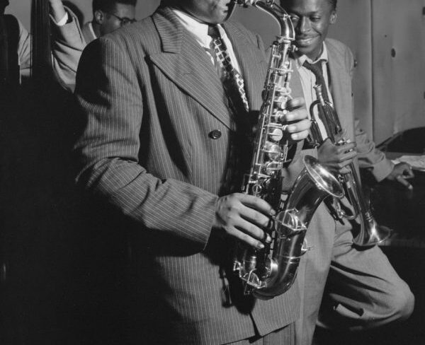 Charlie Parker playing the saxophone