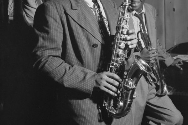 Charlie Parker playing the saxophone