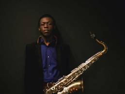 Missouri Saxophone player standing in portrait pose