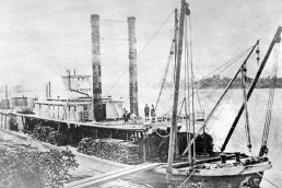 Drawing of Missouri River Steamboat