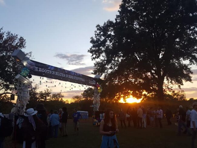 Sun Setting on the Blues and Barbecue Festival