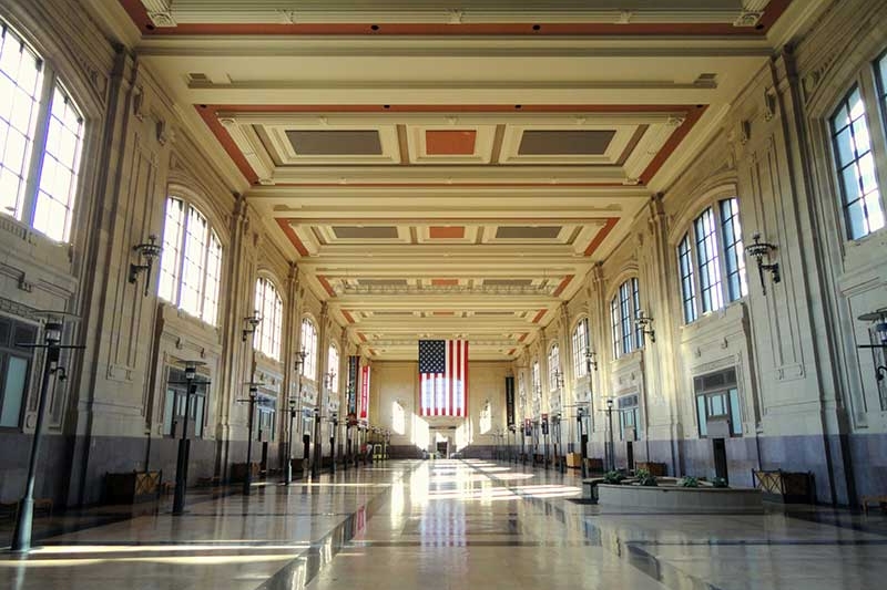 The interior halls of Union Station in Kansas City Missouri