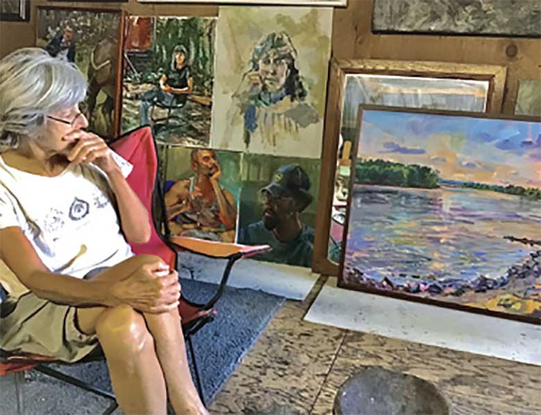 Callaway County artist Jane Mudd reflects on her painting "Cooper's Landing."