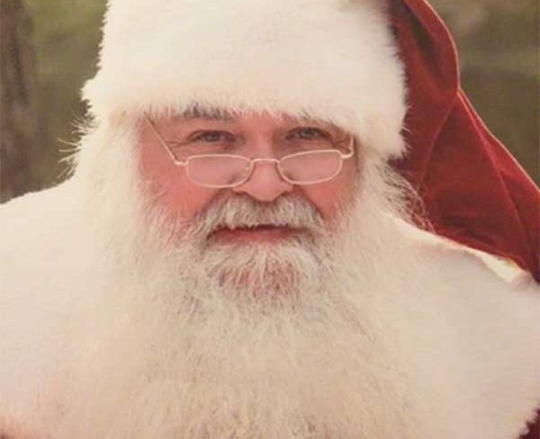 Stephen Johnson, aka Santa Claus, and his very real beard.