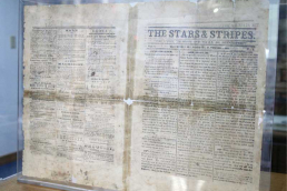 The first edition of the Stars and Stripes newspaper
