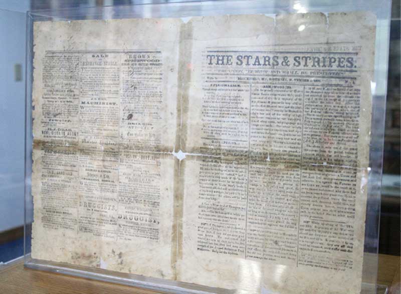 The first edition of the Stars and Stripes newspaper
