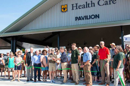 Missouri University ribbon cutting at the Health Care Pavilion in Columbia Missouri