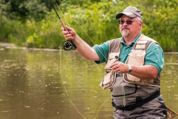 Boone County Man Fly Fishing after getting help from MU Health