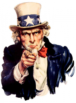 Famous Uncle Sam picture of him pointing finger