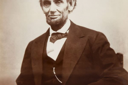 Old photo of Abe Lincoln on a visit to Missouri