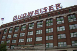Budweiser building in downtown St. Louis Missouri