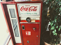 Coca-Cola Machine with 3 cent purchase price on the front