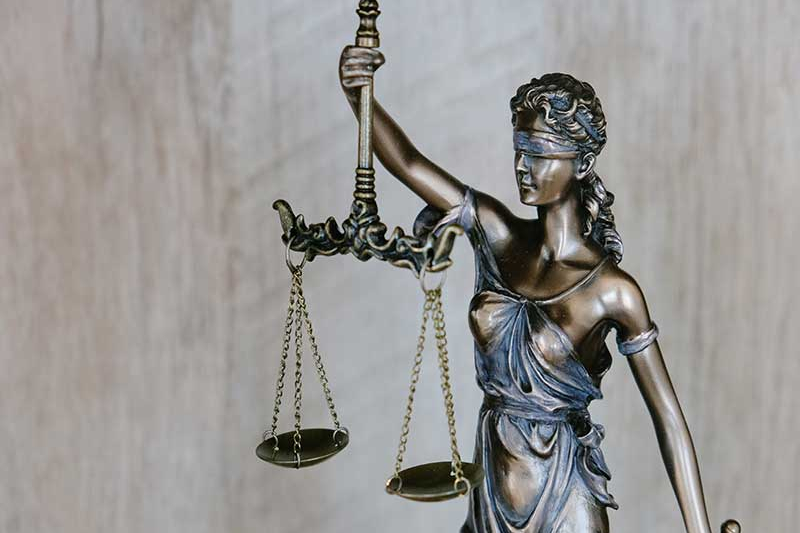 The scales of justice.