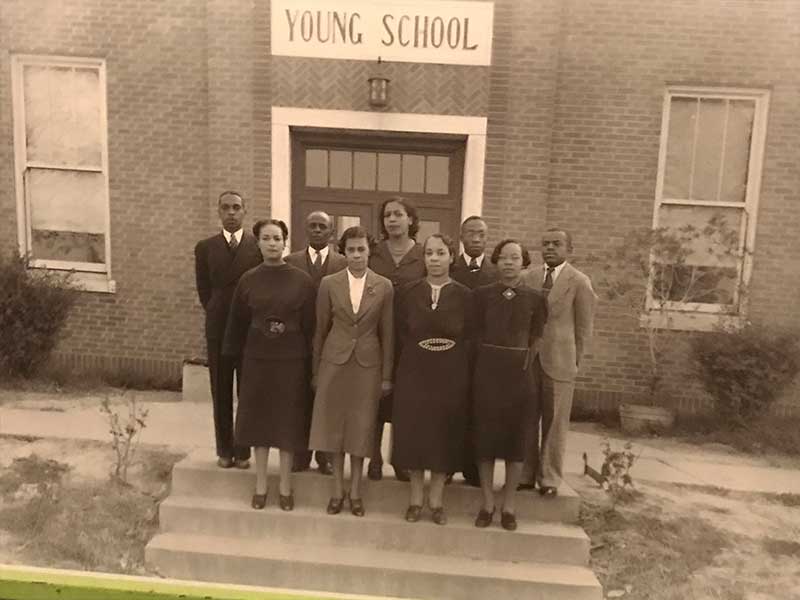 A group of faculty at Young School in 1938.
