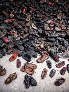 Photo of children's shoes from Auschwitz.