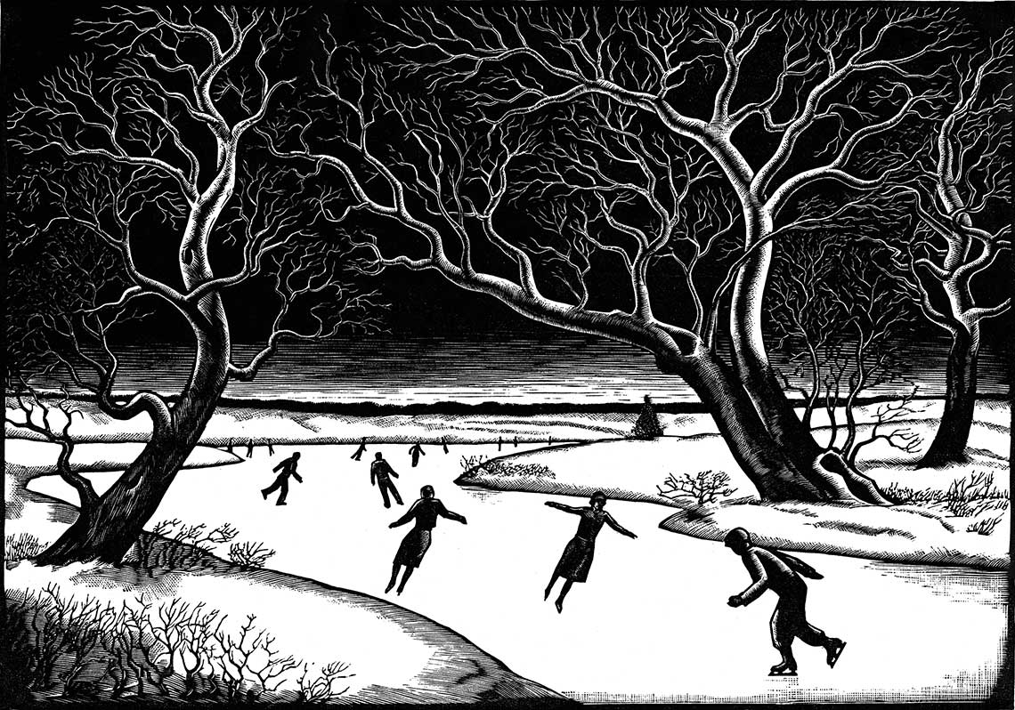 Wood engraving by Carrollton, Mo. artist Fred Geary