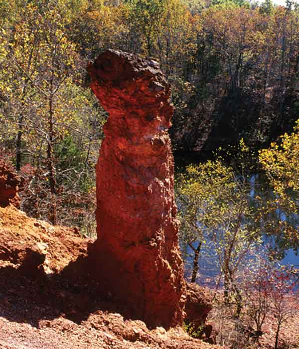 Iron pillar in the ozarks in Missouri